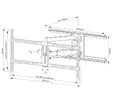Стойка Neomounts Screen Wall Mount (full motion, 3 pivots, VESA 800x400)