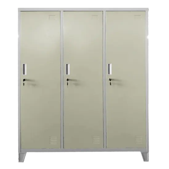 Метален гардероб детски BTL JZ с 3 отделения 150x120x40 см- затворен, сниман отпред