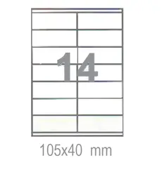 Самозалепващи етикети 105х40 14 бр.