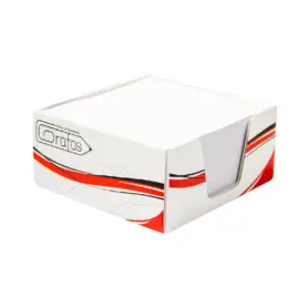 Бяло кубче в картонена поставка