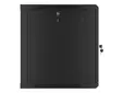Комуникационен шкаф Lanberg rack cabinet 19' wall-mount 12U600x600 for self-assembly with metal door black (flat pack)
