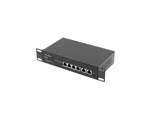 Комутатор Lanberg switch 4x 100mb poe+2x 100mb unmanaged rack 10'19' fast ethernet 60w