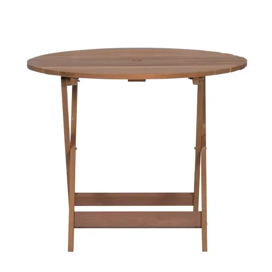 Сгъваема градинска маса ЛЮСИ- материал тропическо дърво