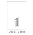 Самозалепващи етикети 210x297 1 бр.