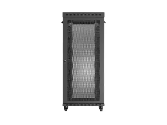 Комуникационен шкаф Lanberg rack cabinet 19' free-standing 37U600X800 (FLAT PACK) with mesh door LCD black