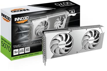 Видео карта Inno3D GeForce RTX 5070 12GB GDDR7 Twin X2 OC White