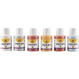 Боя акрилна Adel Metalic Colors 25 мл 6 цвята