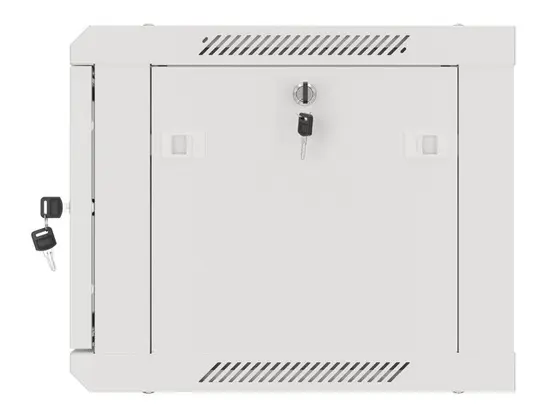 Комуникационен шкаф Lanberg rack cabinet 19' wall-mount 6U600x450 for self-assembly with metal door grey (flat pack)