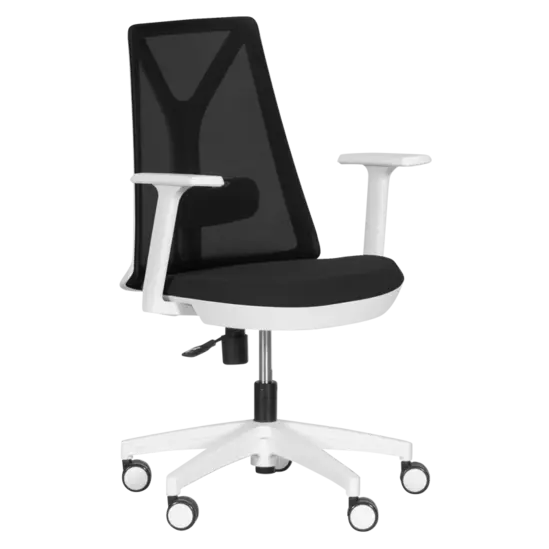 Работен стол ЗЛАТИ -черен, бял полипропилен