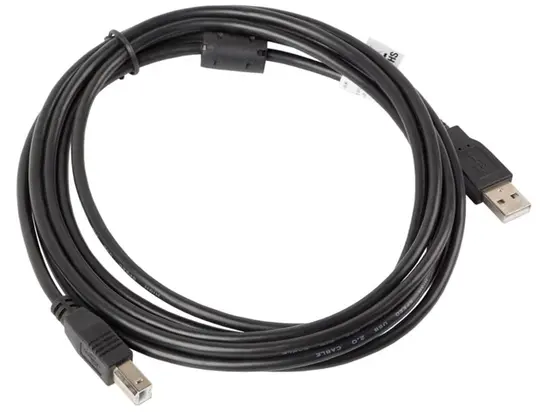 Кабел Lanberg  USB-A (M) - USB-B (M) 2.0 cable 3m, black ferrite