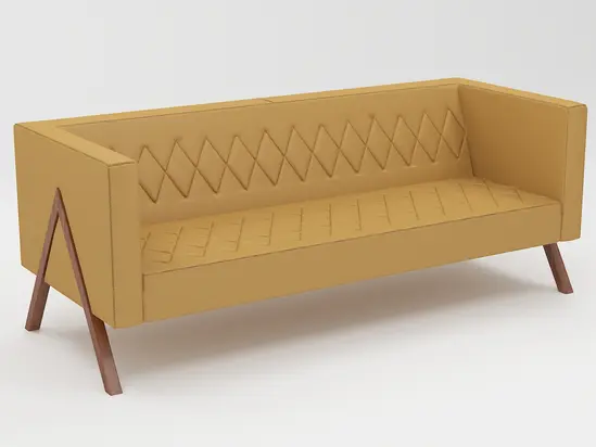 Диван триместен ТУТРАКАН ANT 03 - сниман в цял ръст, с цветна дамаска