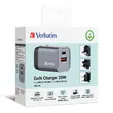 Зарядно устройство Verbatim GNC-35 GaN Charger 2 Port 35W USB AC (EUUKUS)