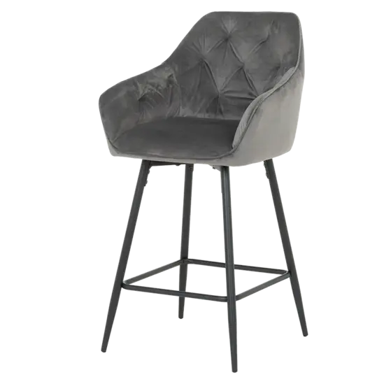 Бар стол АЛЕГ-сниман отстрани, сив