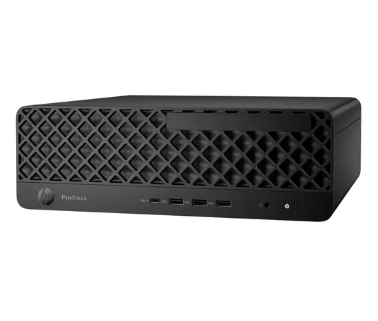 Настолен компютър HP ProDesk 4 SFF G1i AI, Ultra 5 225(up to 4.9Ghz20MB10C), 16GB 5600Mhz 1DIMM, 512GB PCIe SSD, HP 125 Keyboard & HP 125 Mouse, WiFi 6 + BT 5.4, Win 11 Pro, 3Y NBD On Site