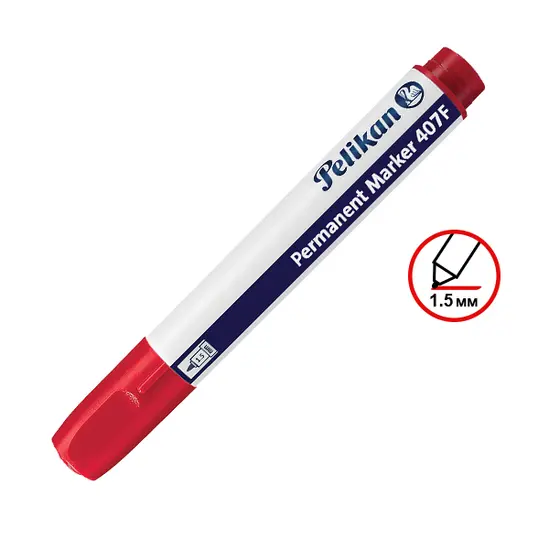 Перманентен маркер Pelikan 407F червен