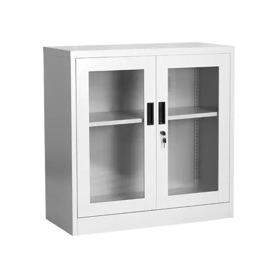 Архивен шкаф BTL J с 2 отделения 90х40х90 см стъкло,празен със затворени врати