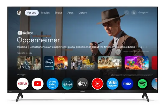 Телевизор Sharp 40HF2265E, 40" LED GOOGLE TV, FHD 1920 x 1080, Frameless, 1 000 000:1, DVB-TT2CSS2, Speaker 2x8W, Dolby Digital, HDR10, Google Assistant, Google Cast, 3xHDMI (ARCCEC)I, 3.5mm Headphone jack  line-out, USB, Wi-Fi, Bluetooth, LAN, CI+,