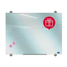 Стъклена магнитна дъска 90х120 см - с подарък, магнитни