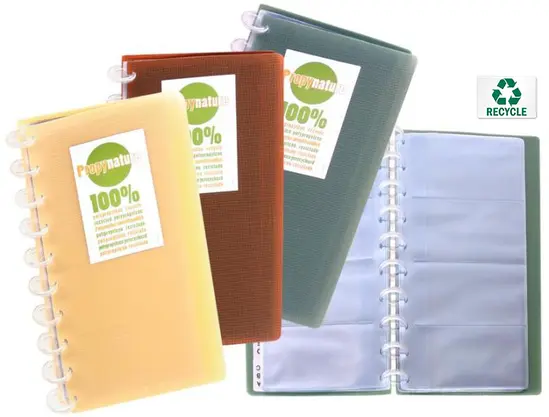 Визитник за 96 визитки Geode®спирала с азбучник