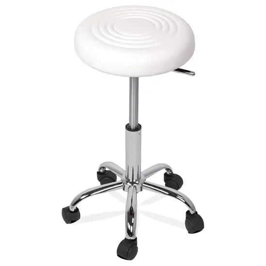 Бар стол ЯНЕ- бял цвят еко кожа