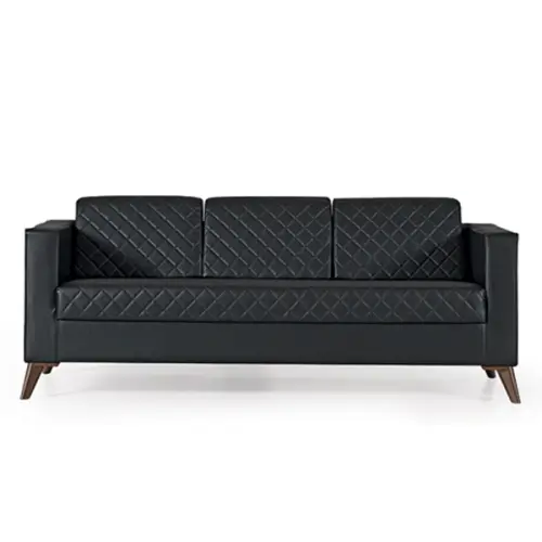  Диван триместен КАГАН WST 03 - сниман отпред, черен на цвят