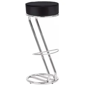 Бар стол ЗЕТА- черен цвят еко кожа