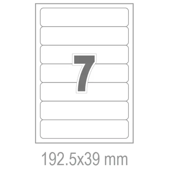 Самозалепващи етикети за класьори 192x39 7 бр.
