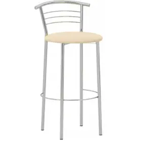 Бар стол МАРКО ХОКЕР- бежов цвят седалка