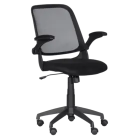 Работен стол АЛЕНА- снимка отстрани, мрежа, дамаска 