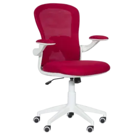 Работен стол АННА -цвят бордо, бяла основа