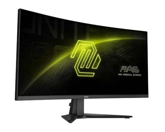 Монитор MSI MAG 346CQ, 34", 1ms, 180Hz, Rapid VA, 3440 x 1440 (UWQHD), 21:9, CURVE 1500R, AMD FreeSync Premium, 75% DCI-P3, AG, HDR Ready, 300 nits, 4000:1, DCR 100M:1, DP(1.4a), 2xHDMI 2.0b, Tilt, VESA, Black, 6.3kg