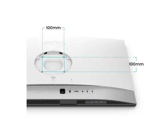 Монитор BenQ PD3226G 32" 4K 144Hz, IPS, 1ms, Designer Monitor, AQCOLOR, AMD FreeSync Premium, Pantone, Calman, Display ColorTalk, Daisy Chain, KVM, Thunderbolt 4, CADCAM Mode, DualView, 400nits, 1200:1, DP.HDMI, TB4 90W PD, Height Adj. 150mm, 7kg. WHITE-