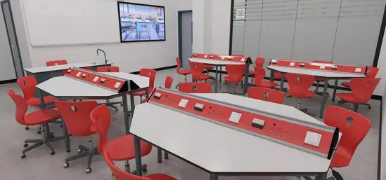 Кабинет HEXA по физика - червена стая