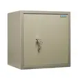 Затворен Метален сейф PMT 46 - сив, сниман отпред