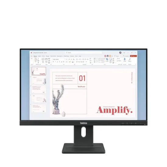 Монитор Lenovo ThinkVision E24-40 23.8" IPS, WLED, 1920x1080, 16:9, 4ms, 100Hz, 250 cdm2, 1300:1, HDMI, DP, VGA, Speakers 2Wx2, Tilt, Swivel, Pivot, Height Adjust Stand