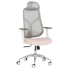 Директорски стол АНГЕЛА- меш, дамаска, силиконови колелца