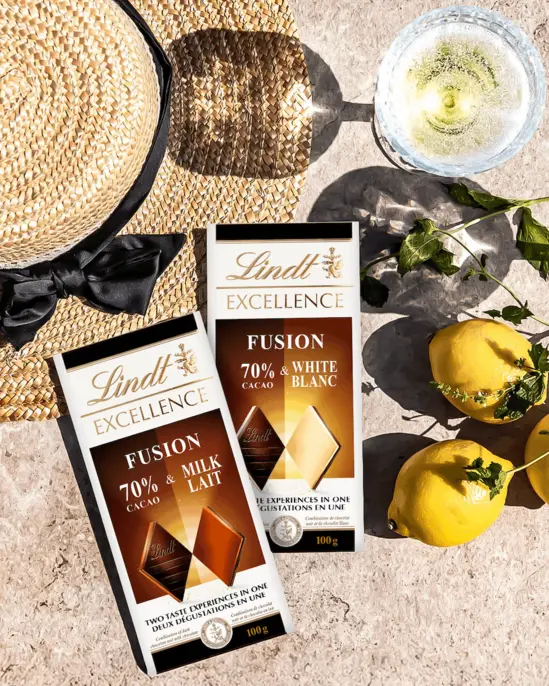 Копирна хартия OIP в КОМПЛЕКТ с шоколад Lindt Excellence Fusion - два шоколадаи лимони