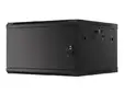 Комуникационен шкаф Lanberg rack cabinet 19' wall-mount 6U600x600 for self-assembly with metal door black (flat pack)