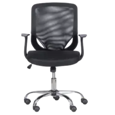 Работен стол КИАР- снимка отпред, хромирана основа