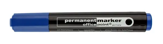 Перманентен маркер Office Point син