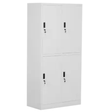  Гардероб метален BTL L с 4 отделения 1859045 - сниман отстрани, празен, сив