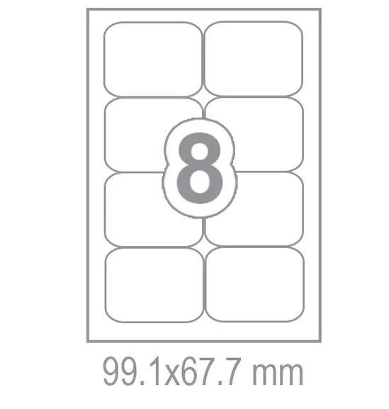 Самозалепващи етикети 99.1x67.7 8 бр.