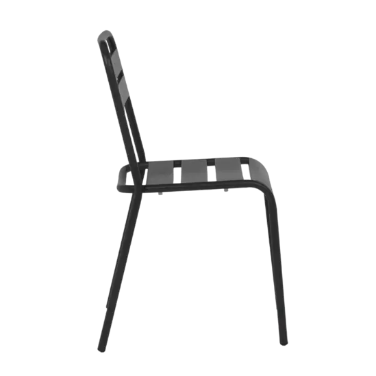 Градински стол ФЛАМБО- черен цвят, изчистен дизайн