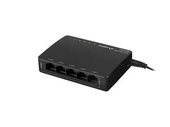 Комутатор Lanberg switch dsp3-1005-60w 5x 1GB poe+ (4 port poe 30wport max 60w) unmanaged desktop