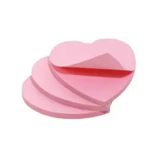 Самозалепващи листчета 76х76мм сърце неон