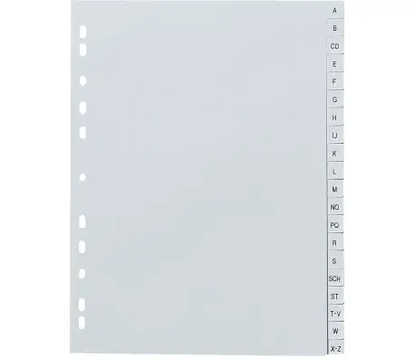 Разделител А-Z РР сив