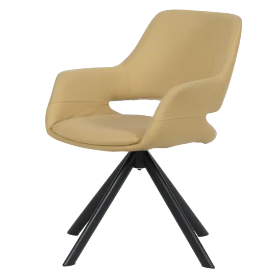 Кресло ДАРЯ- жълта дамаска