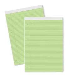 Блокнот с перфорация А4 зелен офсет  40 л линиран