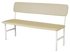Медицинска пейка PMT БС - снимана отпред, сглобена, с обшивка от изкуствена кожа - бежова на цвят