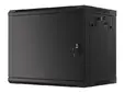 Комуникационен шкаф Lanberg rack cabinet 19' wall-mount 9U600x450 for self-assembly with metal door  black (flat pack)